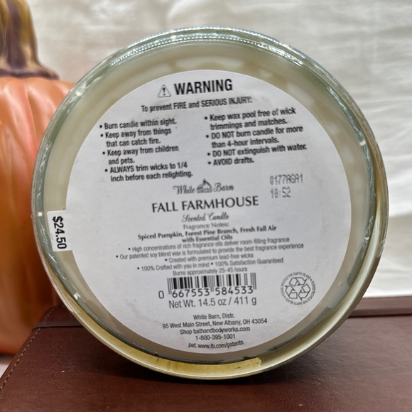 White Barn Accents New White Barn Fall Farmhouse Candle Poshmark